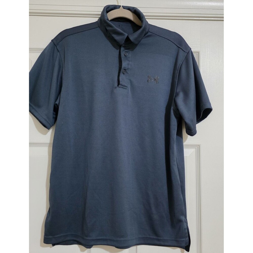 Under Armour Mens XL Gray Performance Polo Shirt Golf Short Sleeve UA Logo